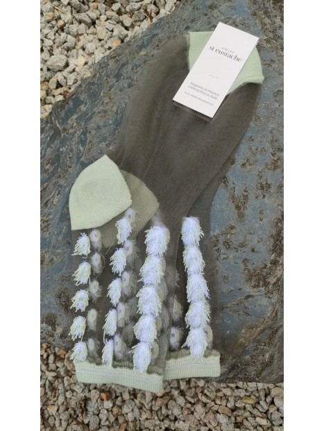 Chaussettes femme London Eye SAUGE - ATELIER ST EUSTACHE