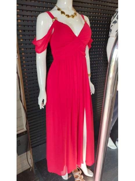 Robe longue rouge 261-RVENICE 1023 - MORGAN