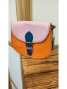 Sac en cuir rose et orange ALLY - SORUKA
