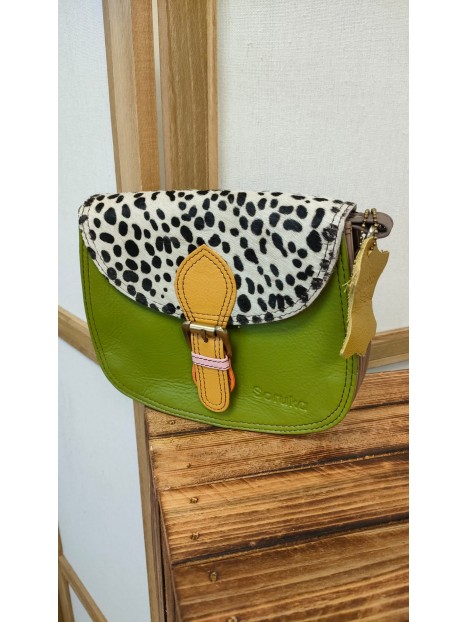 Sac en cuir vert ALLY - SORUKA
