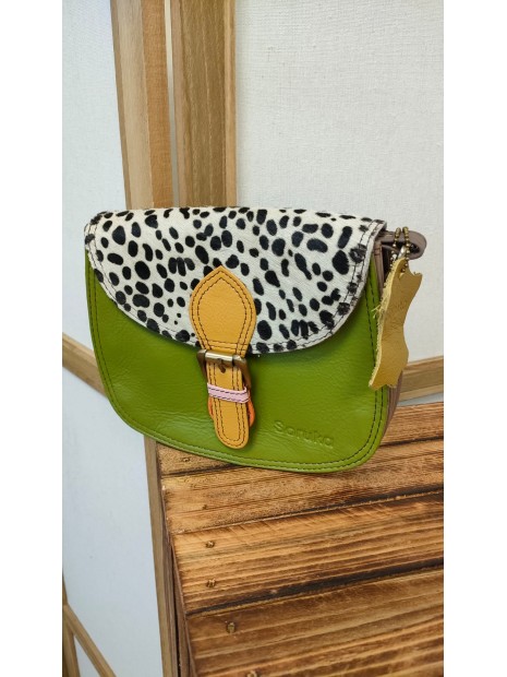 Sac en cuir vert ALLY - SORUKA