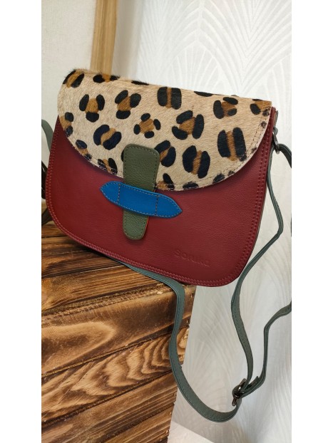 Sac en cuir PAULA LEOPARD - SORUKA
