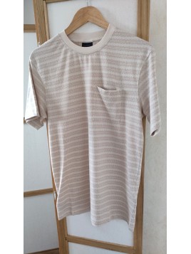 T-shirt homme ivoire à rayures BLAZE XIVOR - OXBOW