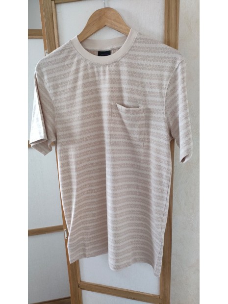T-shirt homme ivoire à rayures BLAZE XIVOR - OXBOW