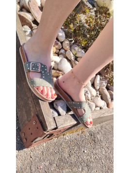 Mules femme kaki NEIS SUKA - LES PETITES BOMBES