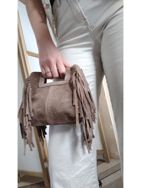 Sac en cuir taupe