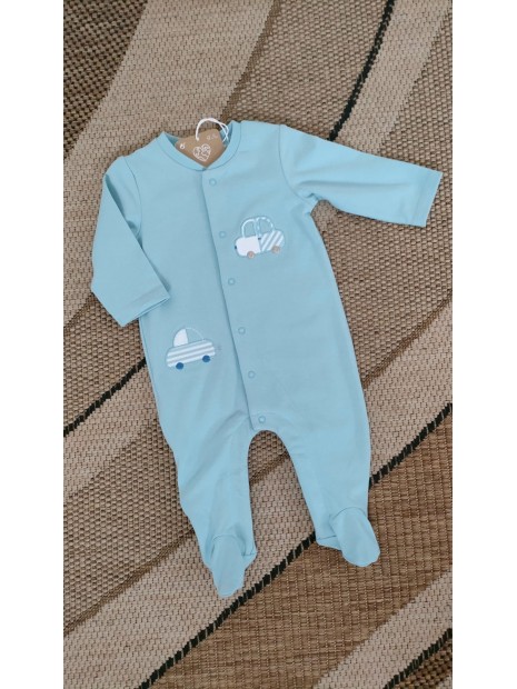 Barboteuse longue bleue unie bébé garçon 1726 041 1 - MAYORAL