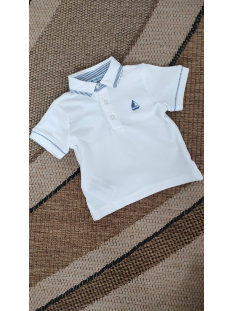 Polo blanc bébé garçon 1107 076 - MAYORAL