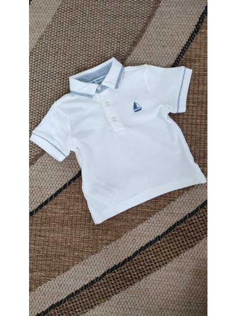 Polo blanc bébé garçon 1107 076 - MAYORAL