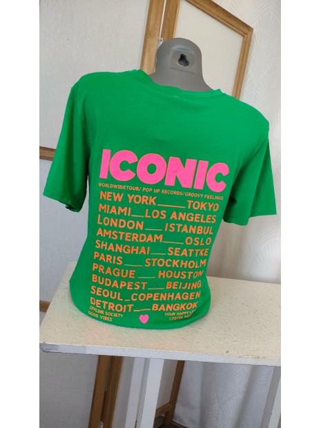T-shirt femme vert Iconic