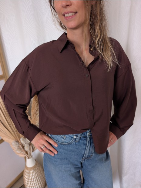 Chemise chocolat femme ANIVA 191419 - ICHI