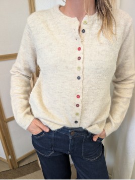 Cardigan écru femme FANTIA 1309051 - ICHI