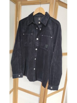 Chemise velours noire homme MAGE 3015 - LE TEMPS DES CERISES