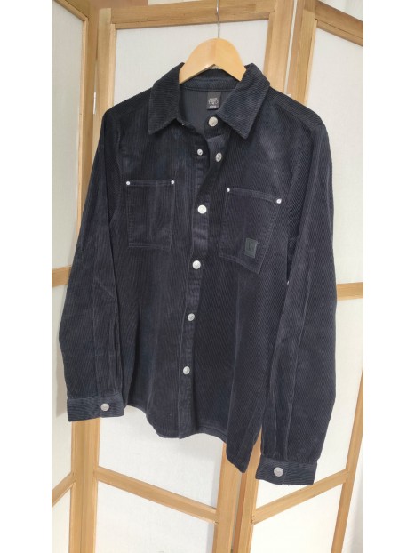 Chemise velours noire homme MAGE 3015 - LE TEMPS DES CERISES