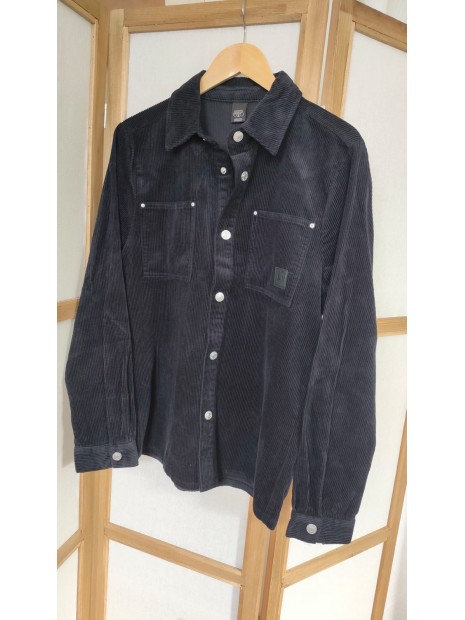 Chemise velours noire homme MAGE 3015 - LE TEMPS DES CERISES