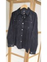 Chemise velours noire homme MAGE 3015 - LE TEMPS DES CERISES