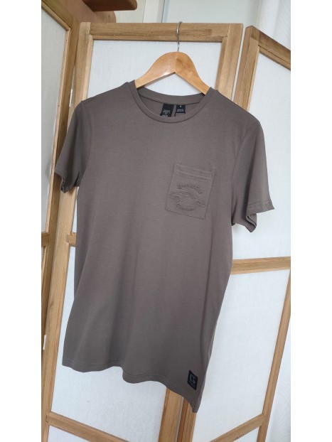 T-shirt taupe homme SLECK 1051 - LE TEMPS DES CERISES