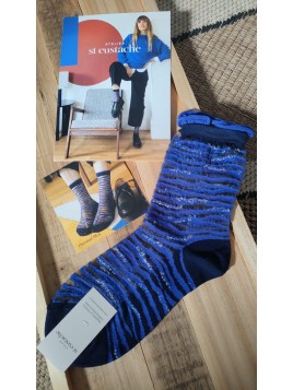 Chaussettes transparentes femme ORESUND BLEU - ATELIER ST EUSTACHE