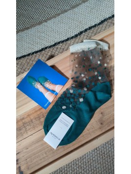 Chaussettes transparentes femme NAKAMEGURO EMERAUDE - ATELIER ST EUSTACHE