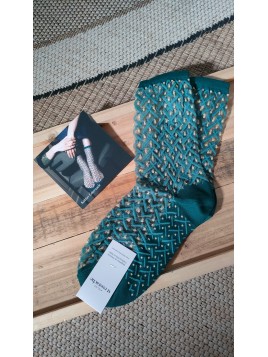 Chaussettes transparentes femme KAKTUS EMERAUDE - ATELIER ST EUSTACHE