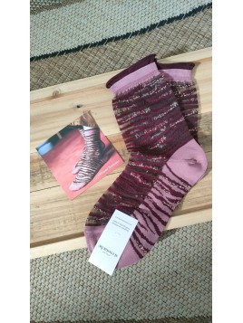 Chaussettes transparentes femme ORESUND BORDEAUX - ATELIER ST EUSTACHE
