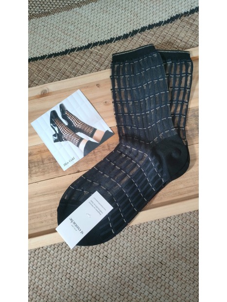Chaussettes transparentes femme BLOX GOLD - ATELIER ST EUSTACHE