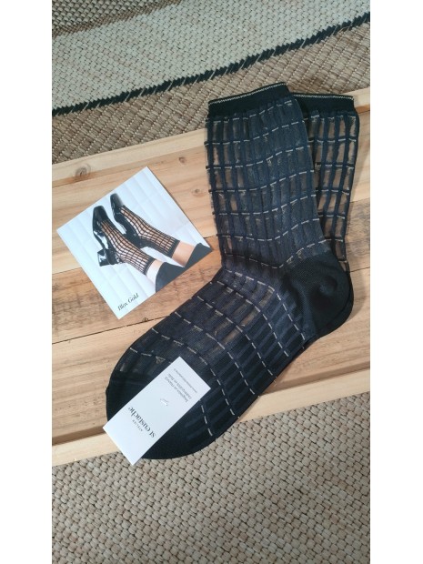 Chaussettes transparentes femme BLOX GOLD - ATELIER ST EUSTACHE