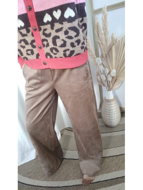Pantalon large confort marron U260116 5232 - GARCIA