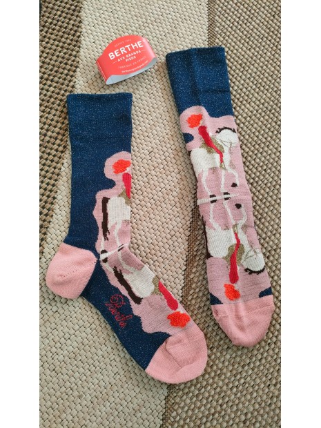 Chaussettes cavalière femme BAG26F 1 - BERTHE AUX GRANDS PIEDS