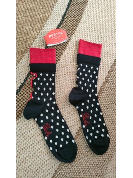 Chaussettes à pois femme BAG26F 6 - BERTHE AUX GRANDS PIEDS