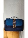 Sac bleu détail léopard ZINNIA - SORUKA