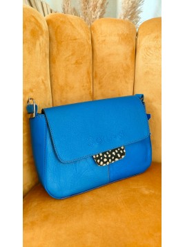 Sac en cuir bleu ELOISE - SORUKA