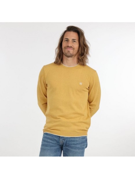 Pull homme col rond jaune Peroni - OXBOW