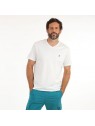 T-shirt homme col V blanc Tive OXV920332 - OXBOW