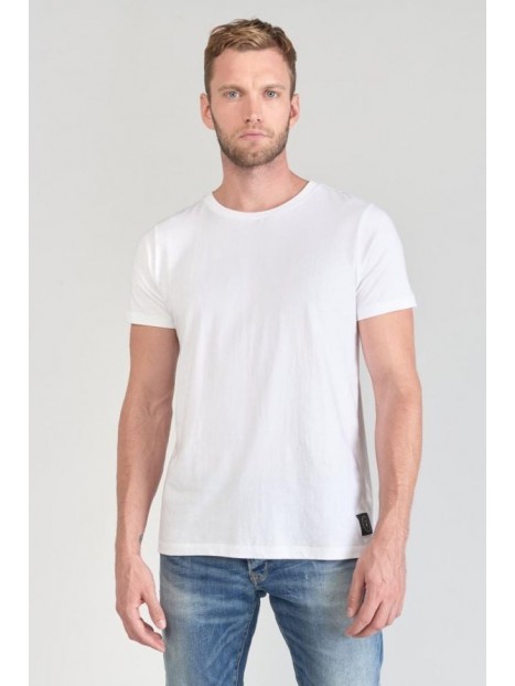 T-shirt blanc homme col rond BROWN 1001 - LE TEMPS DES CERISES