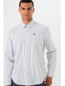 Chemise homme blanche à rayures bleues N41282 2034 - GARCIA