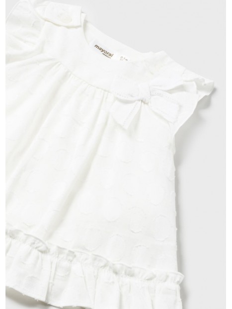 Robe bébé blanche 1820 051 - MAYORAL