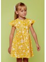 Robe jaune fille imprimé tropical 3923 010 - MAYORAL