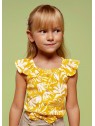 Top jaune fille imprimé tropical 3174 010 - MAYORAL
