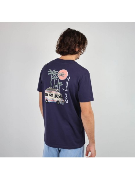 T-shirt homme marine imprimé dos TEARII OXV930787 XDPMA - OXBOW