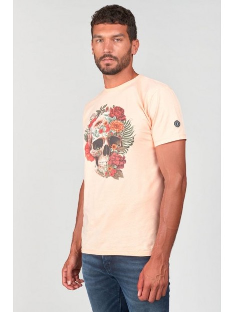 T-shirt homme pêche imprimé tête de mort LINETTI 5026 - LE TEMPS DES CERISES
