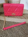Sac pochette matelassé fuchsia 241-2POP 511 - MORGAN